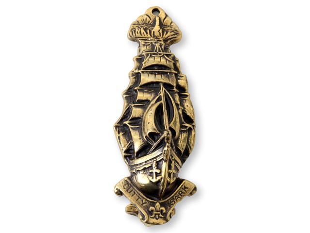 English Cutty Sark Ship Door Knocker - Rose Victoria - Gold