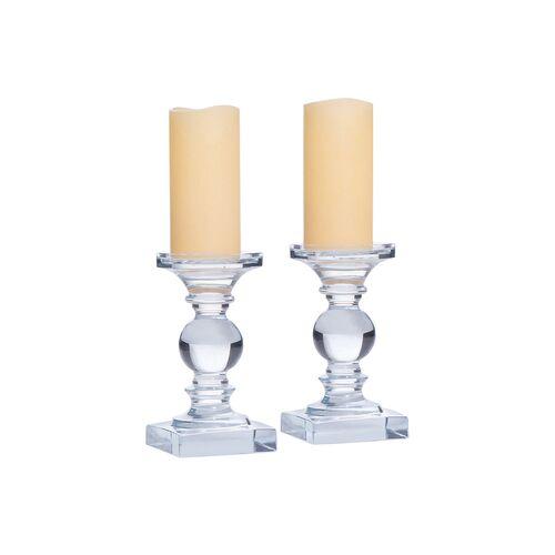 Set of 2 Searlus Pillar Holders - Clear