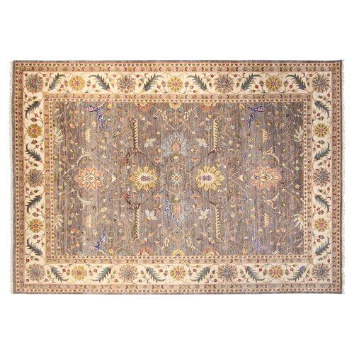 9'x12' Sari Wool Oscar Rug - Gray - F.J. Kashanian - Gray | Floor Covering, Carpet, Mat, Area Rug - Hand Knotted