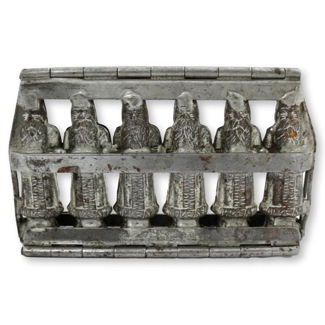 Antique German Santa Chocolate Mold - Rose Victoria - White