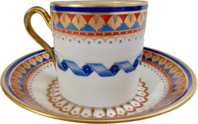 Ginori Villa Borghese Cup & Saucer - The Emporium Ltd. - Blue