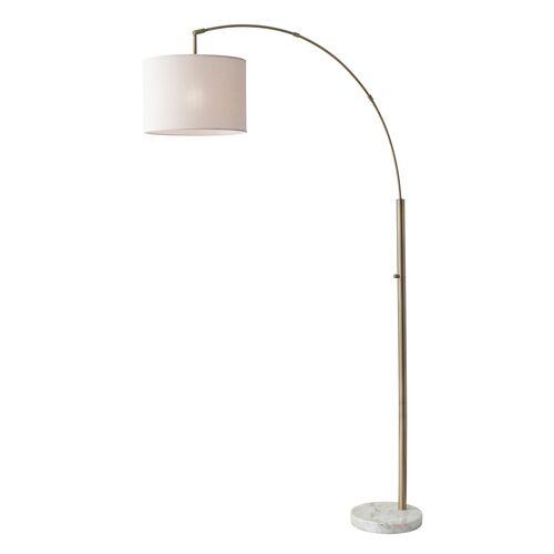 Bowery Arc Floor Lamp - White | Tall Lamp, Pole Lamp - Gold - Versatile, Adjustable, Decorative