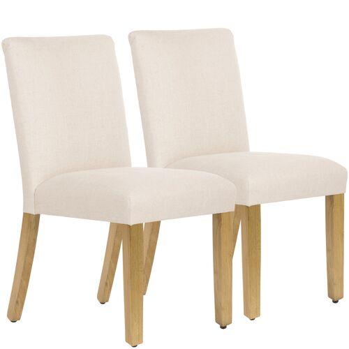 Set of 2 Shannon Side Chairs - Handcrafted - Beige | Dining Chairs, Accent Chairs - Comfortable, Durable