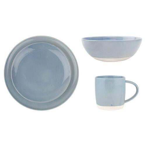 4-Pc Shell Bisque Place Setting - Blue - Canvas