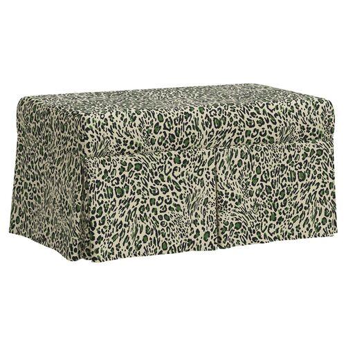 Hayworth Pounce Storage Bench - Green | Couch, Sofa, Settee, Storage Space - Made in The USA