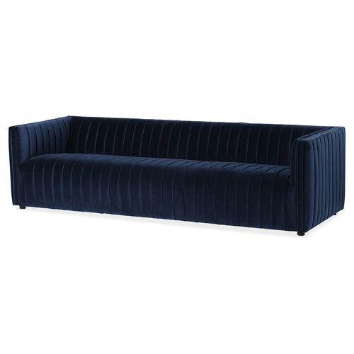 Vivian Sofa - Sapphire Velvet | Couch, Settee - Blue - Comfortable, Durable