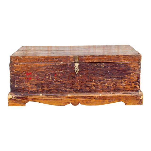 19th C. Indo-Portuguese Goa Trunk - de-cor - Brown