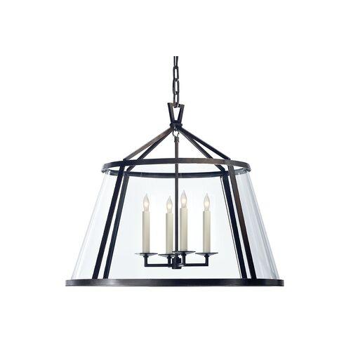 Visual Comfort - Darlana 24" Pendant - Aged Iron - Black | Hanging Light, Lanterns - Hardwired - Practical, Aesthetic
