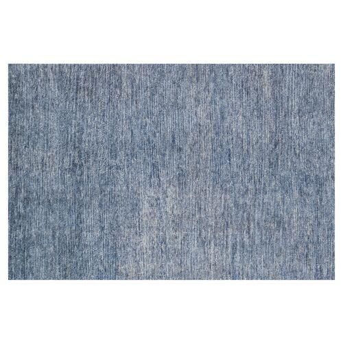 Stella Hand-Knotted Rug - Denim - Blue - Blue | Floor Covering, Carpet, Mat, Area Rug - Hand Knotted - 8'6"x11'6"