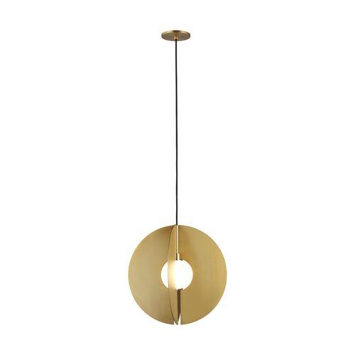 Visual Comfort - Orbel Round Pendant - Aged Brass - Gold | Hanging Light, Lanterns - Hardwired - Practical, Aesthetic
