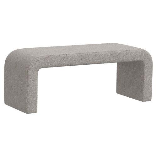 Celia Waterfall Boucle Bench - Gray | Couch, Sofa, Settee - Made in The USA