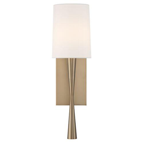 Trenton 1-Light Wall Mount - Aged Brass - Crystorama - Gold