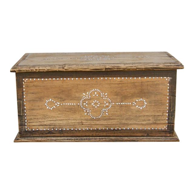 Mid Century Mother of Pearl Inlay Chest - de-cor - Brown