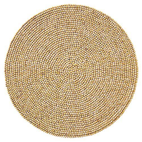 Set of 4 Round Place Mats - Natural - Kim Seybert - Beige