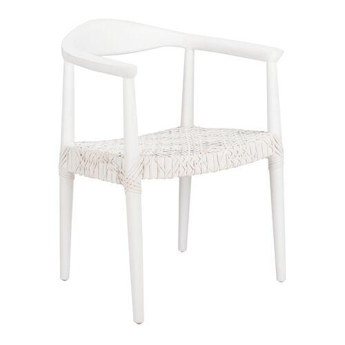 Francesca Armchair - White | Lounge Chair, Easy Chair - Comfortable, Sturdy, Durable