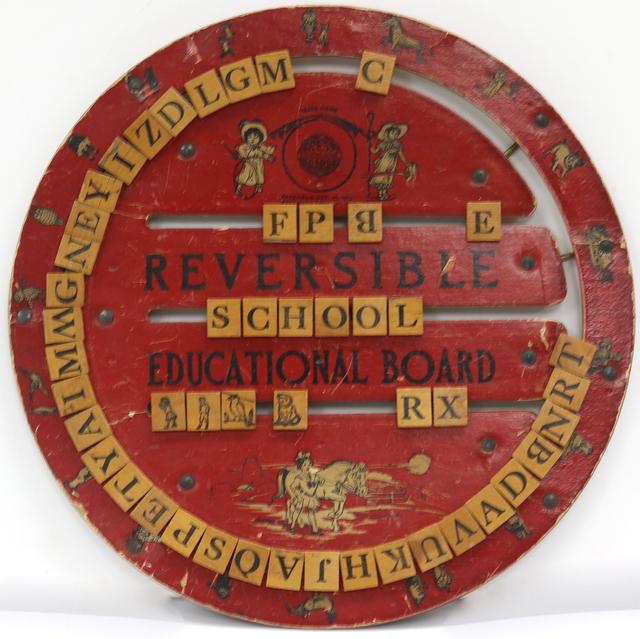 Childrens Number & Letter Learning Board - New England Mercantile - Red