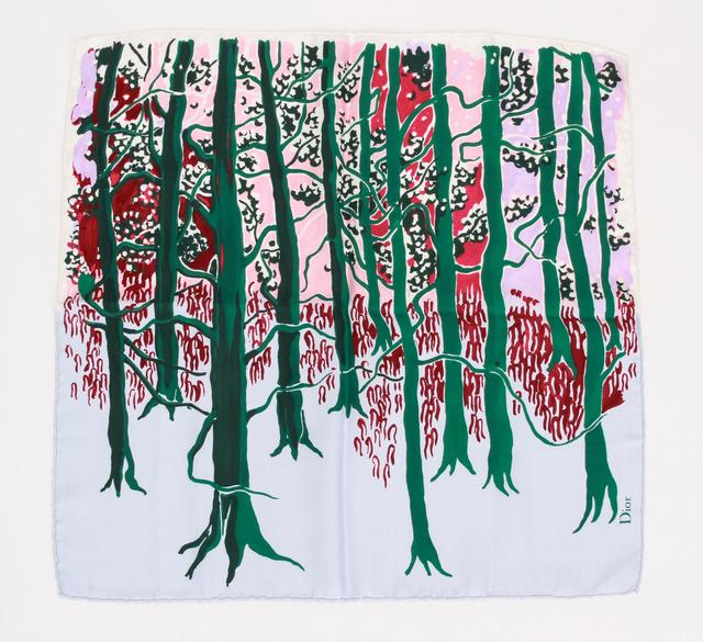 Dior new forest design scarf green red - Vintage Lux