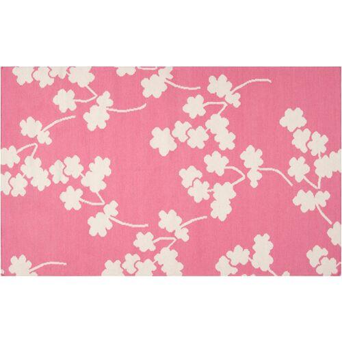 Columbia Flat-Weave Rug - Pink - Pink | Floor Covering, Carpet, Mat, Area Rug - 2'6"x8'