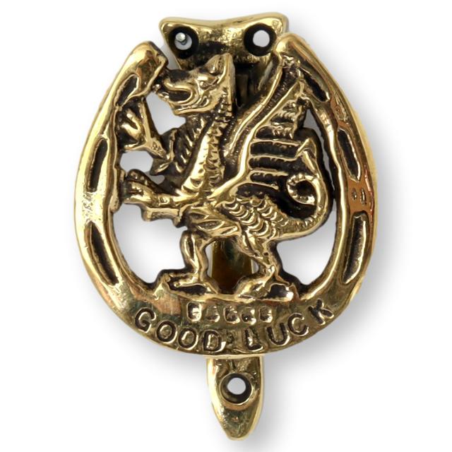 Brass English Dragon Door Knocker - Rose Victoria - Gold