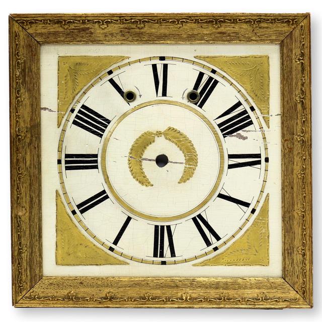 Framed 18th-C. Wood Clock Face - Rose Victoria - Gold