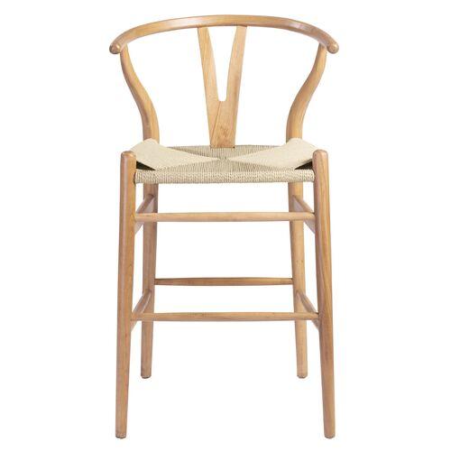 Nina Counter Stool - Natural | Bar Stool, Kitchen Stool - Beige