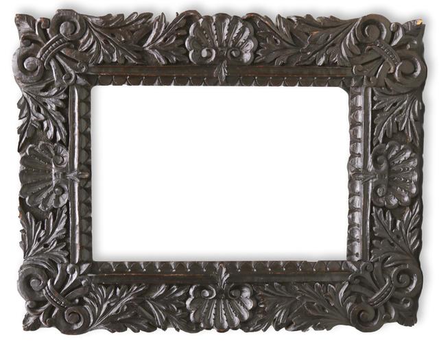 18th-C. Hand-Carved Wood Frame - Rose Victoria - Brown