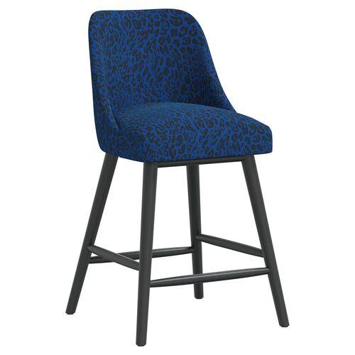 Barron Pounce Counter Stool | Bar Stool, Kitchen Stool - Blue