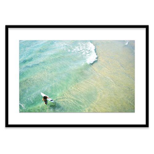 Natalie Obradovich - Manhattan Beach Girl Photograph - Blue