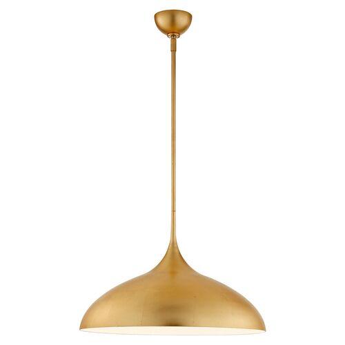 Visual Comfort - Agnes Large Pendant - Gold | Hanging Light, Lanterns - Hardwired - Practical, Aesthetic