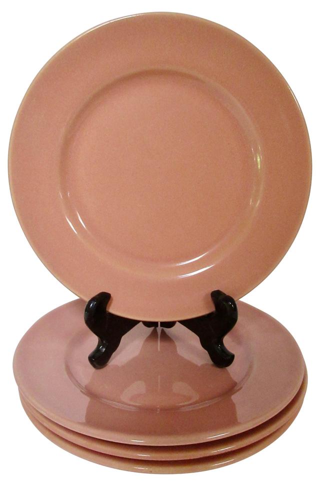 1930Set of 1940s California Pottery Plates - The Emporium Ltd. - Pink