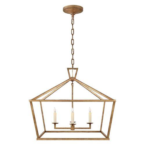 Visual Comfort - Darlana Wide Lantern - Gilded Iron - Gold