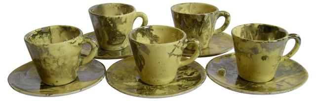 Sascha Brastoff MCM Demitasse Sets - The Emporium Ltd. - Yellow