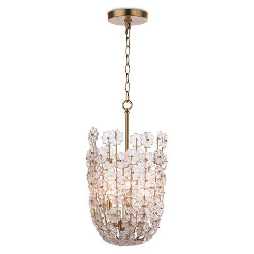 Charlotte Pendant - Natural Brass - Regina Andrew - Gold | Hanging Light, Lanterns - Hardwired - Practical, Aesthetic