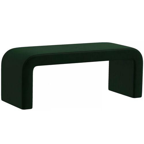 Celia Waterfall Velvet Bench - Green | Couch, Sofa, Settee - Made in The USA