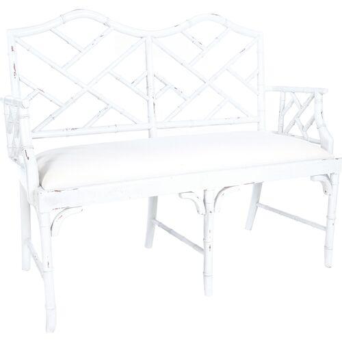 Marcia Chippendale Settee - White