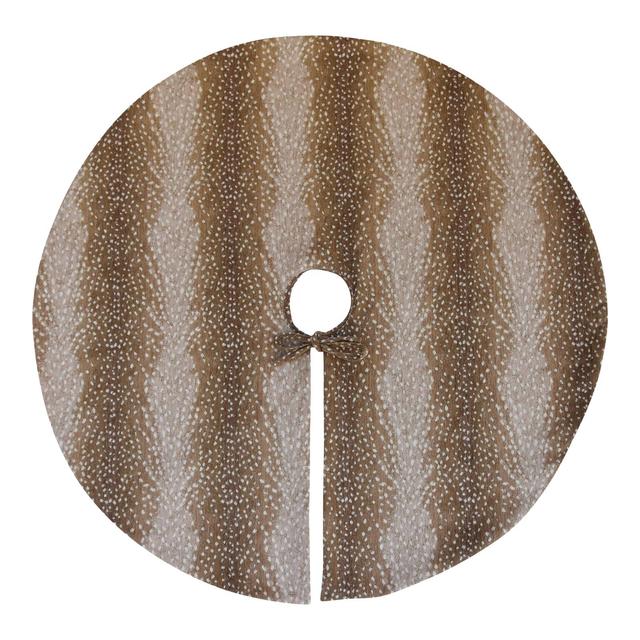 Deer/Fawn Velvety Christmas Tree Skirt - Brown