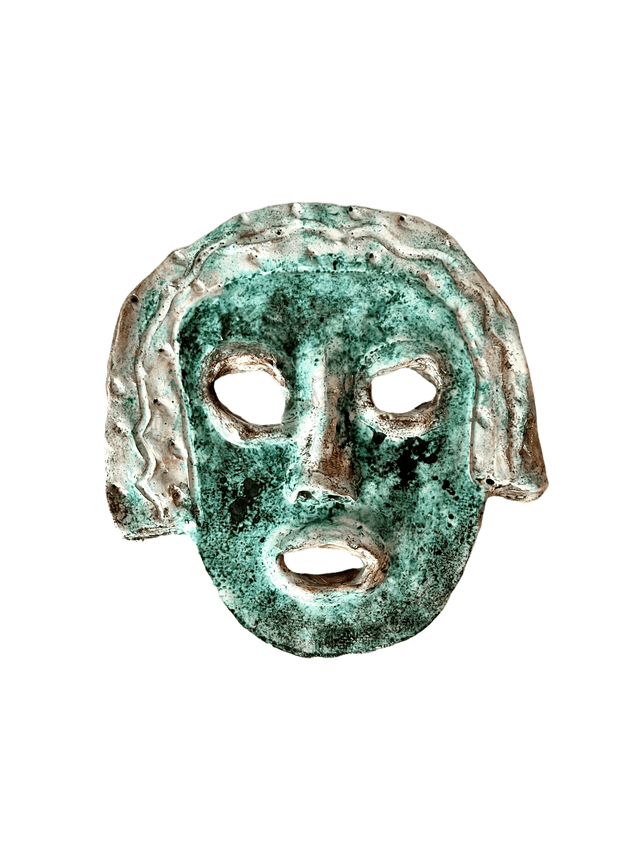 1940s French Art Deco Hanging Sculpture - Pilar Collection - Blue