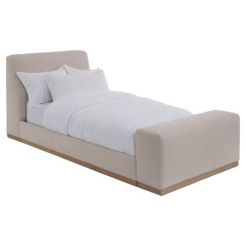 Nolen Kids' Bed - Oyster Linen - Community - Ivory