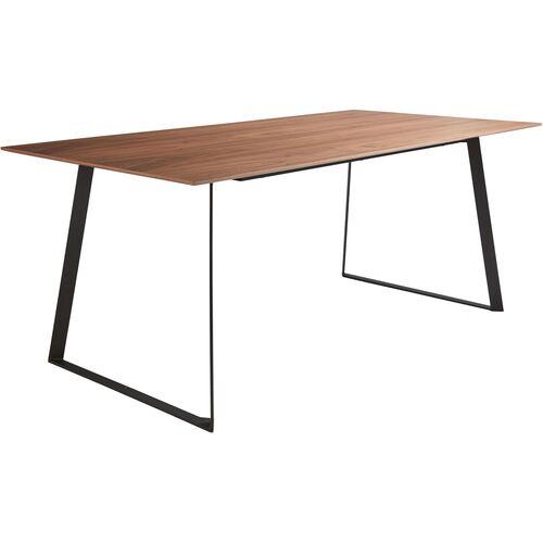 Rey Rectangular Dining Table - Walnut | Dinner Table, Family Table - Brown
