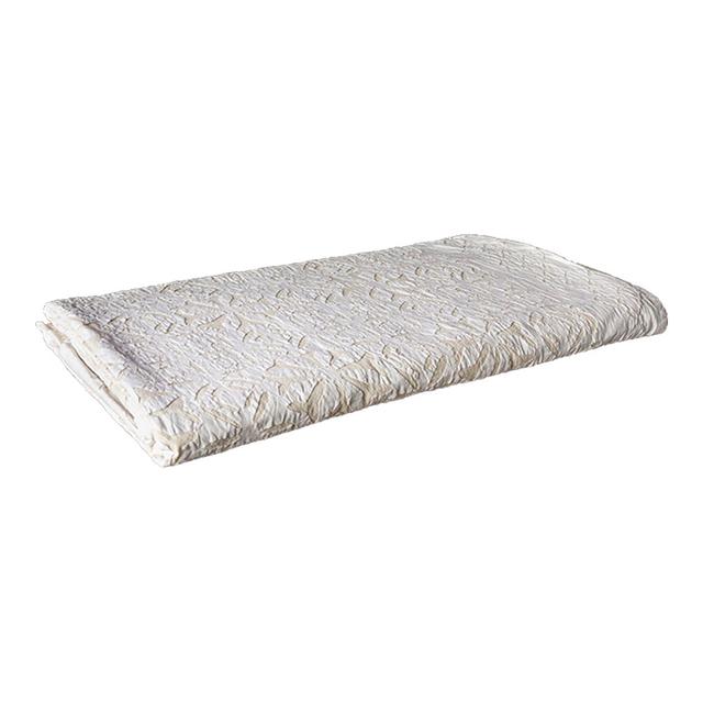 Daisy Applique Coverlet - de-cor - Handcrafted - White