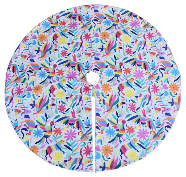 53" Otomi Fantasy Tree Skirt - Pink