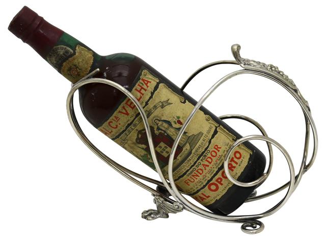 Antique Silver-Plate Wine Caddy - Rose Victoria