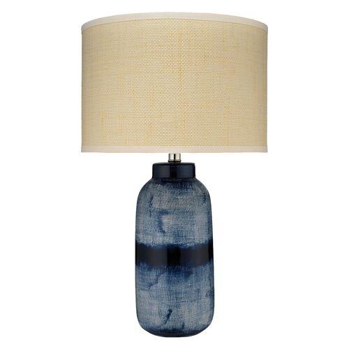 Batik Large Table Lamp - Indigo - Jamie Young Co. - Blue | Desk Lamp, Bedside Lamp