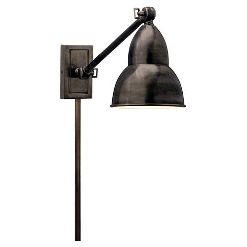 Visual Comfort - French Single Arm Library Light - Bronze - Black