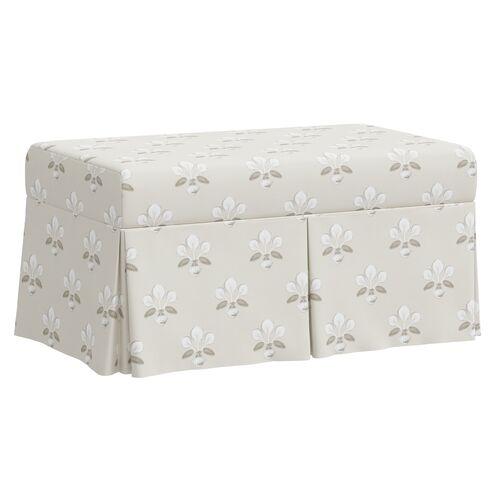 Hayworth Storage Bench - Block Vase Floral - Beige | Couch, Sofa, Settee, Storage Space