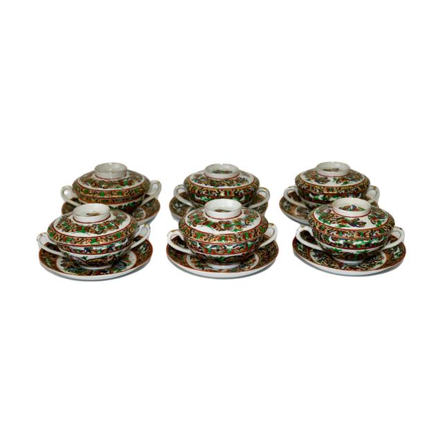 Chinese Thousand Butterfly Soups - 6 Pcs - Rose Victoria - Black