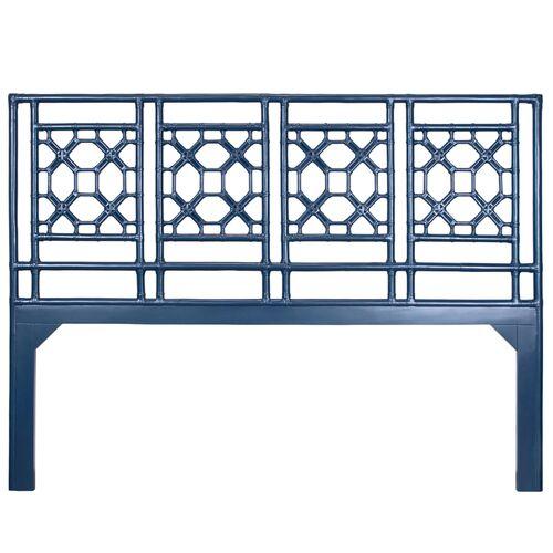 Lattice Headboard - Navy - Blue | Bedhead, Bed Back - Comfortable, Supportive