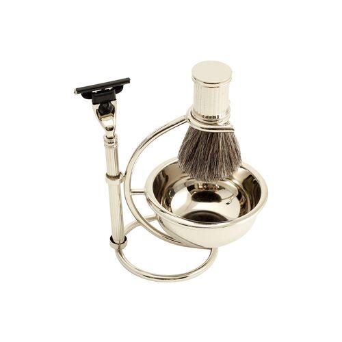 Shaving Set - Silver - Red