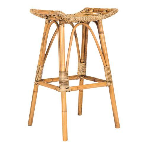 Barajas Rattan Barstool - Brown