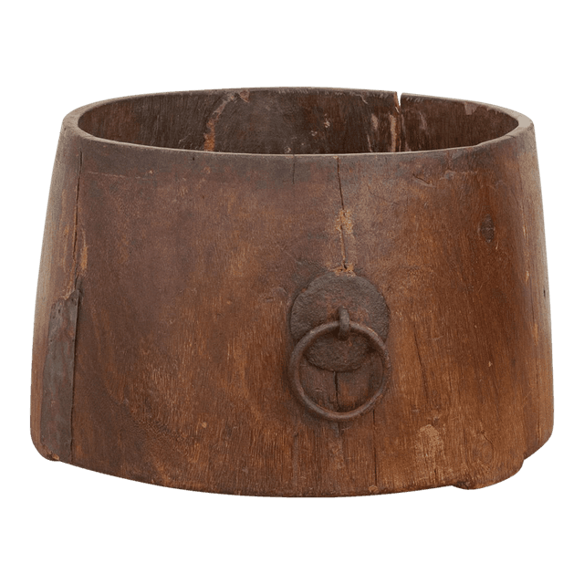 Tribal Vintage Textured Naga Rice Bowl - de-cor - Brown